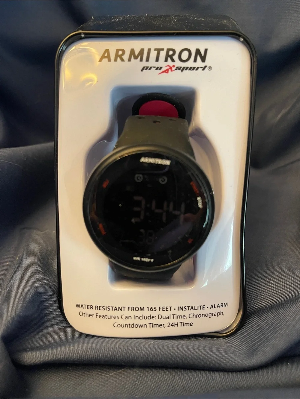 Armitron Pro-Sport Black & Red Digital Fitness Watch
